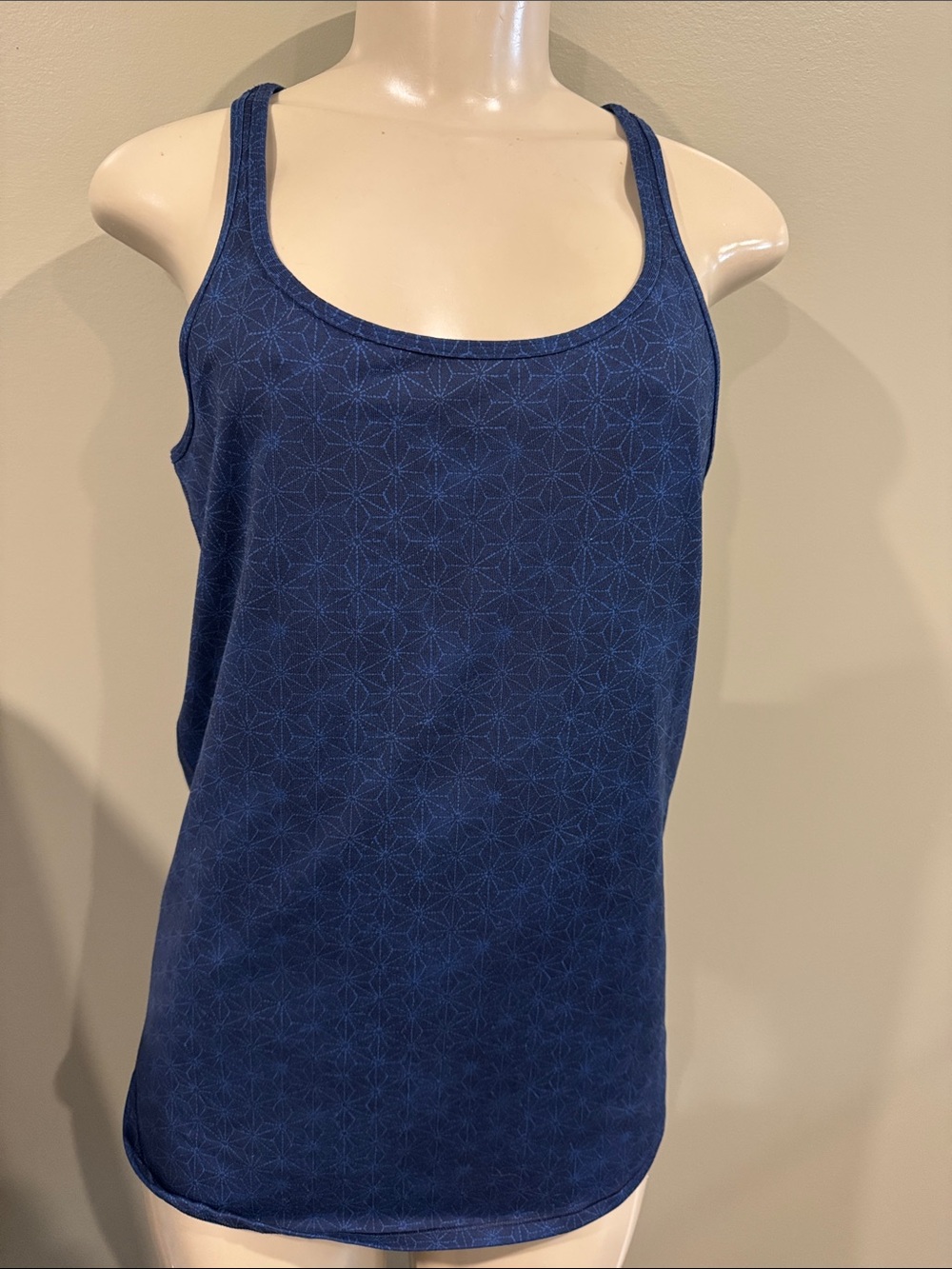 lululemon athletica Navy Blue geometric tank top